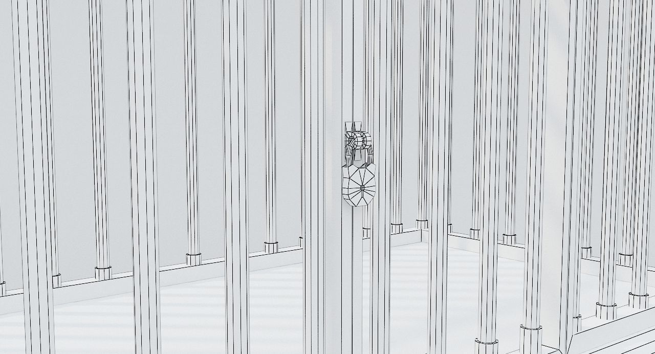 Cage PBR prison cell Low-poly 3D model_9