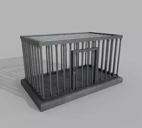 Cage PBR prison cell Low-poly 3D model