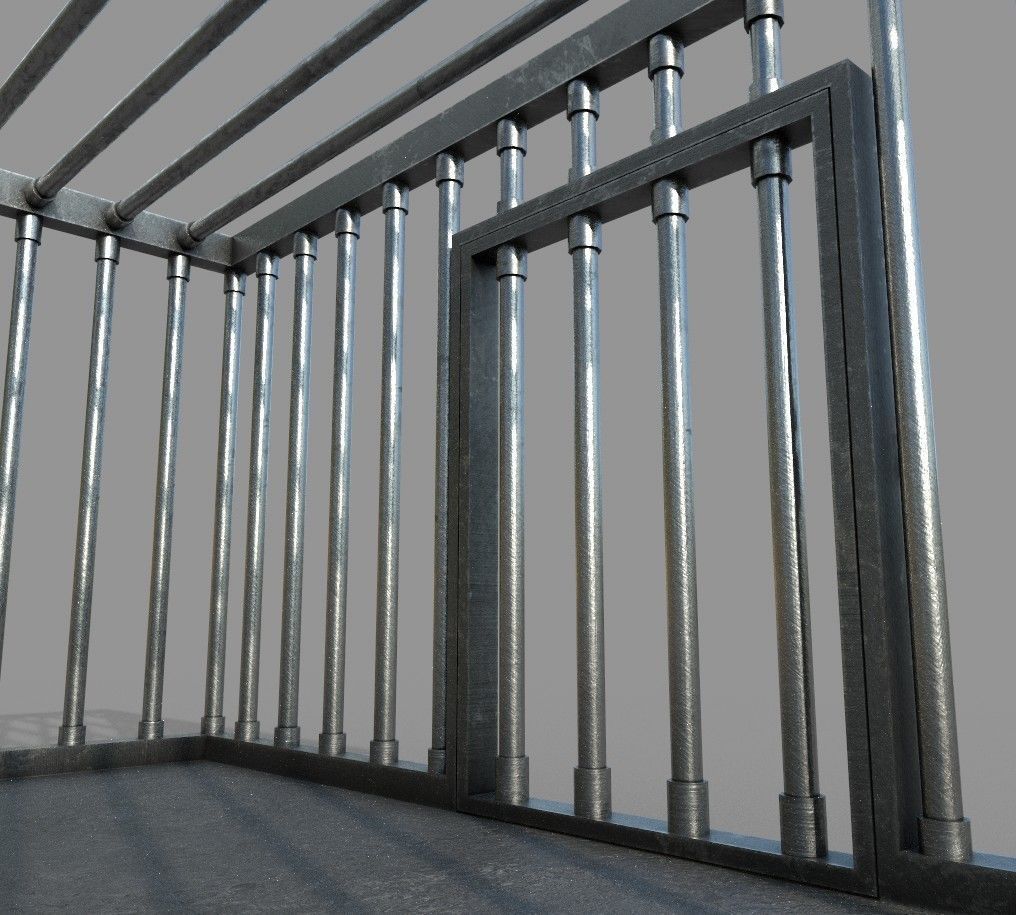 Cage PBR prison cell Low-poly 3D model_5