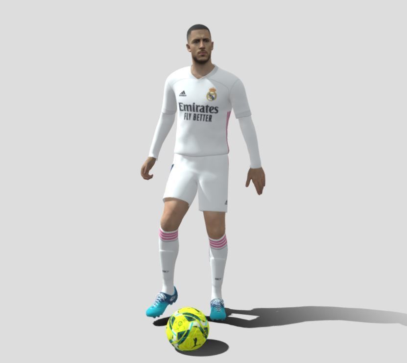 Eden Hazard Real Madrid rigged Low-poly 3D model_6