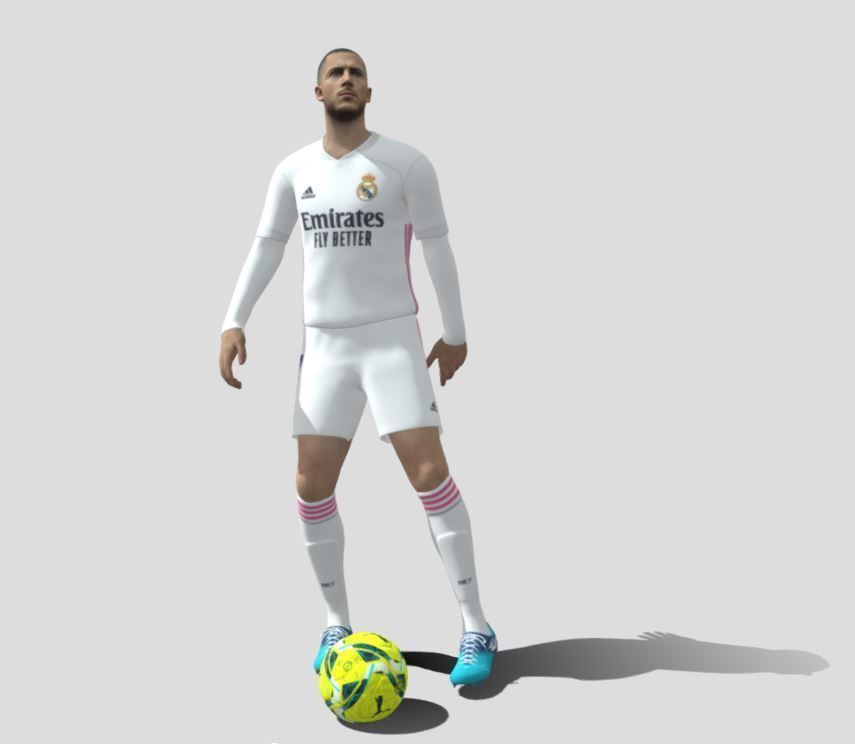 Eden Hazard Real Madrid rigged Low-poly 3D model_4