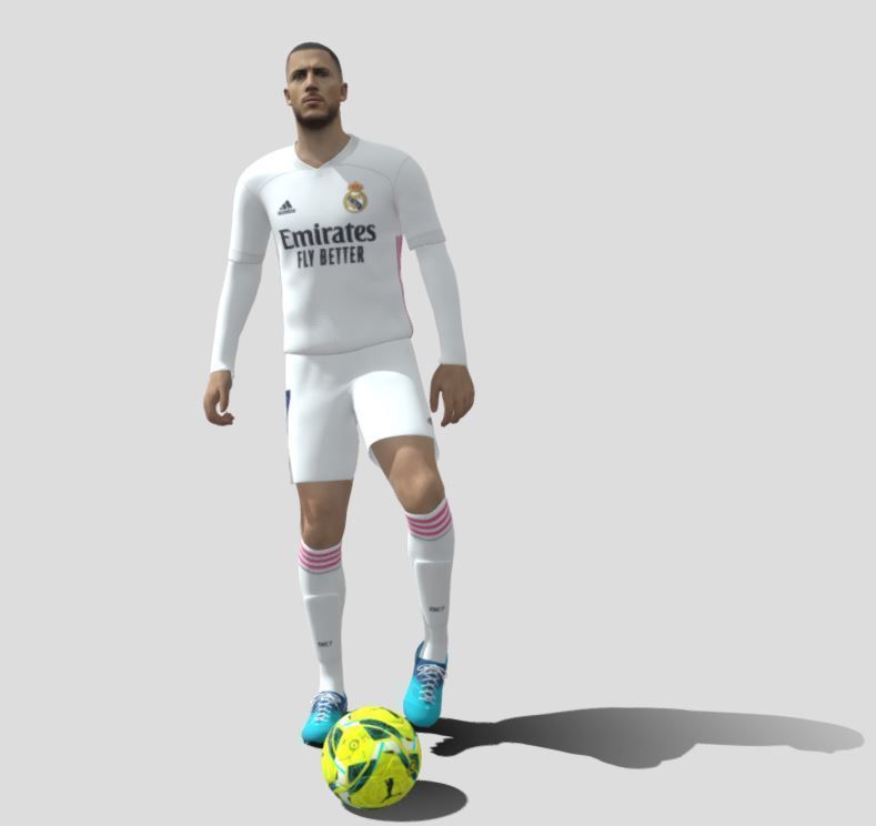 Eden Hazard Real Madrid rigged Low-poly 3D model_2
