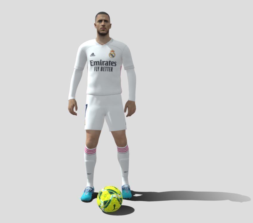 Eden Hazard Real Madrid rigged Low-poly 3D model_3