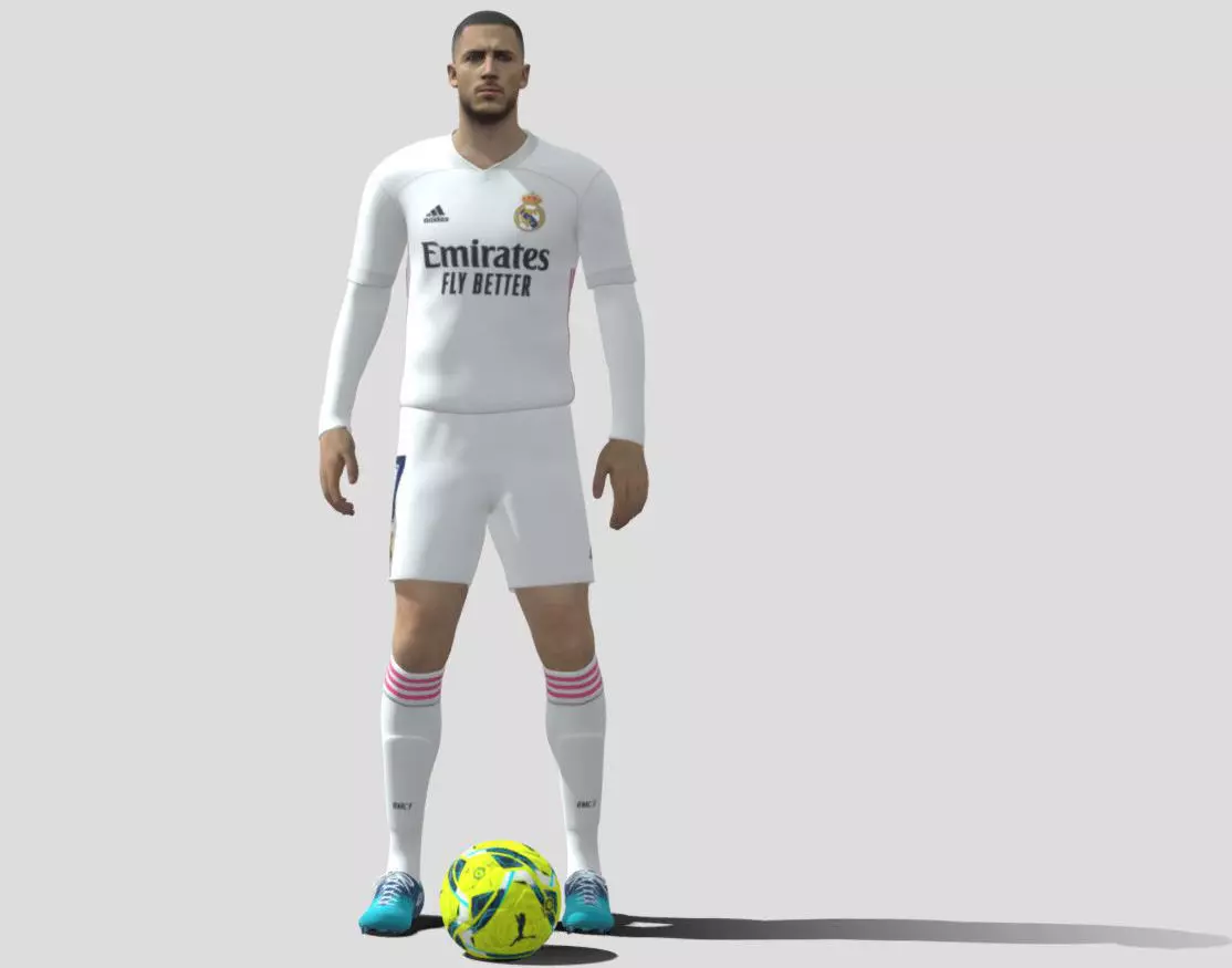 Eden Hazard Real Madrid rigged Low-poly 3D model_0