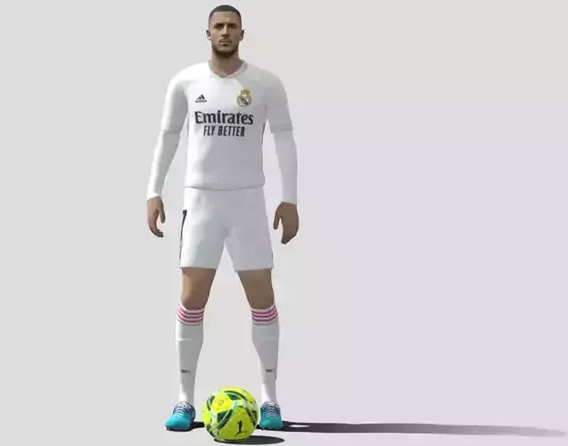 Eden Hazard Real Madrid rigged Low-poly 3D model