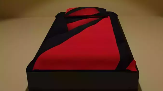 Black and red bed