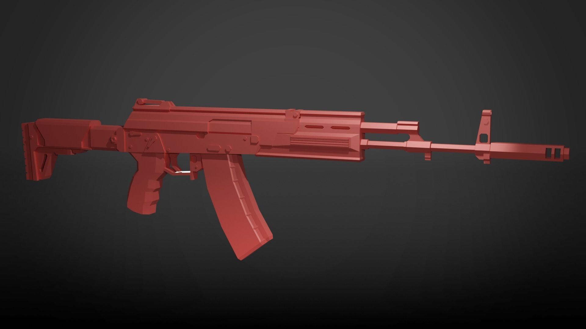 3D model Stylized AK12 Assault Rifle VR / AR / low-poly | CGTrader