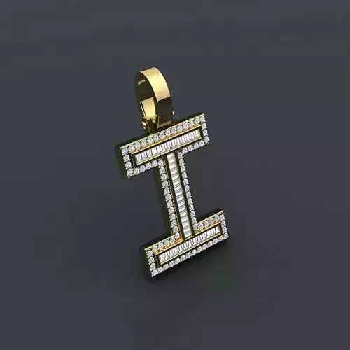 Initial Custom Pendent I 3D print model