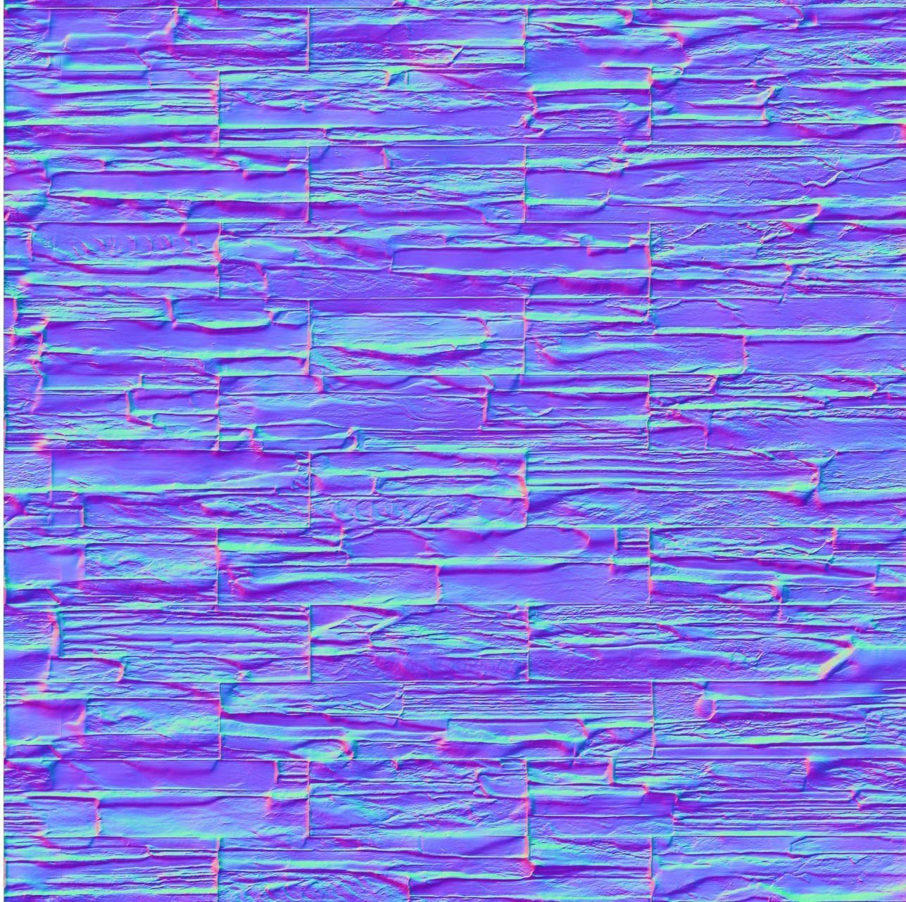 Stone Wall PBR Seamless Texture_6