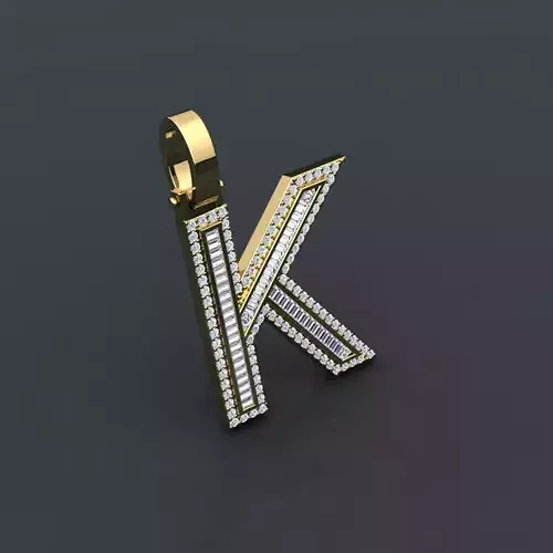 Initial Custom Pendent  3D print model