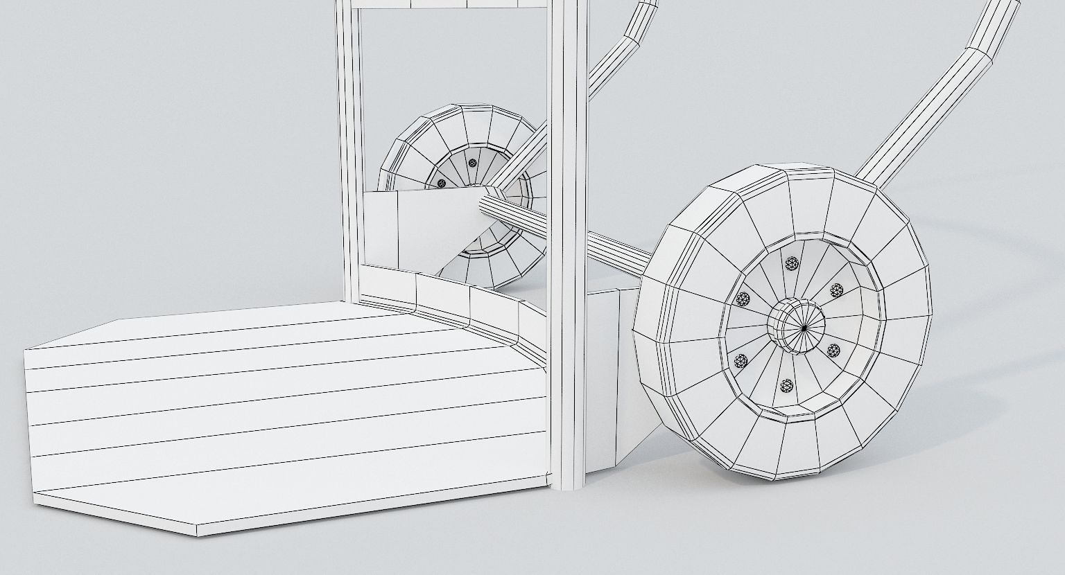 Hand Trolley Drumtruck  Low-poly 3D model_9