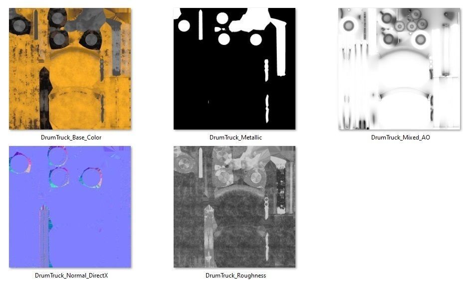 Hand Trolley Drumtruck  Low-poly 3D model_10