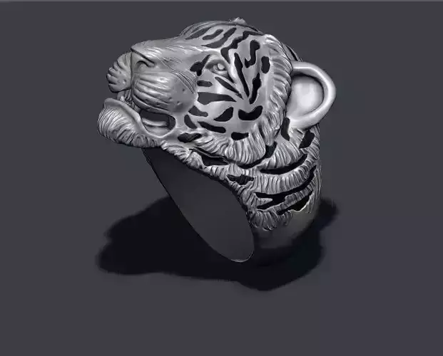 FIGURE tiger head ring