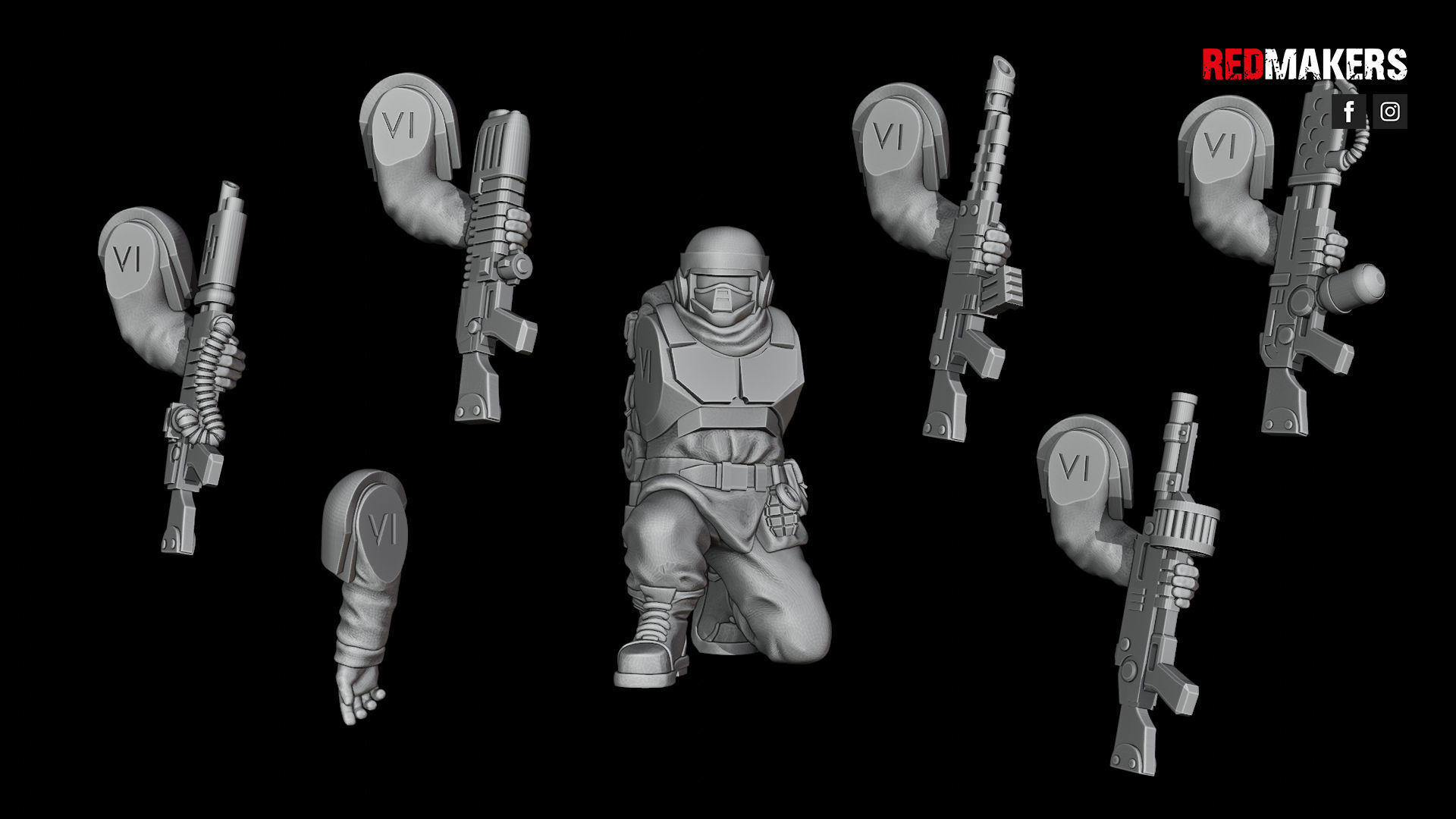 Alpha troops  - Squad of the Imperial Force 3D print model_48