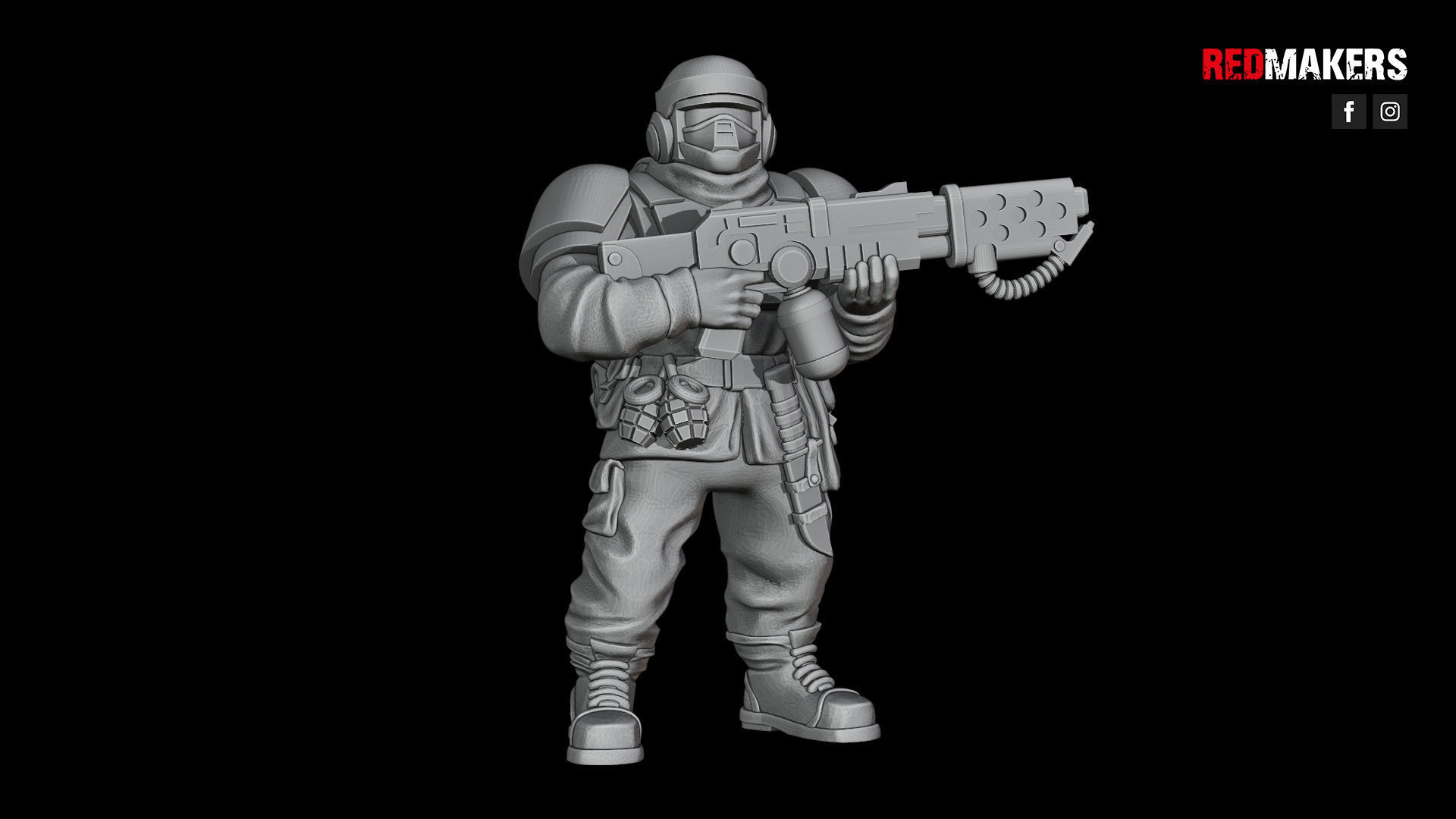 Alpha troops  - Squad of the Imperial Force 3D print model_40