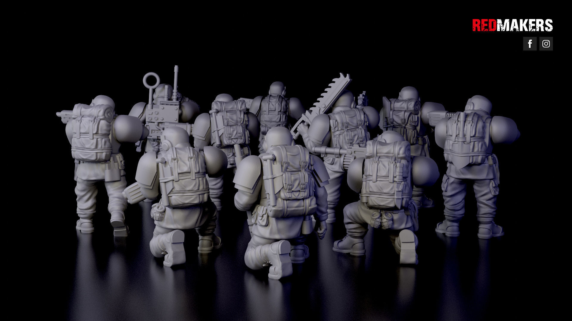 Alpha troops  - Squad of the Imperial Force 3D print model_4