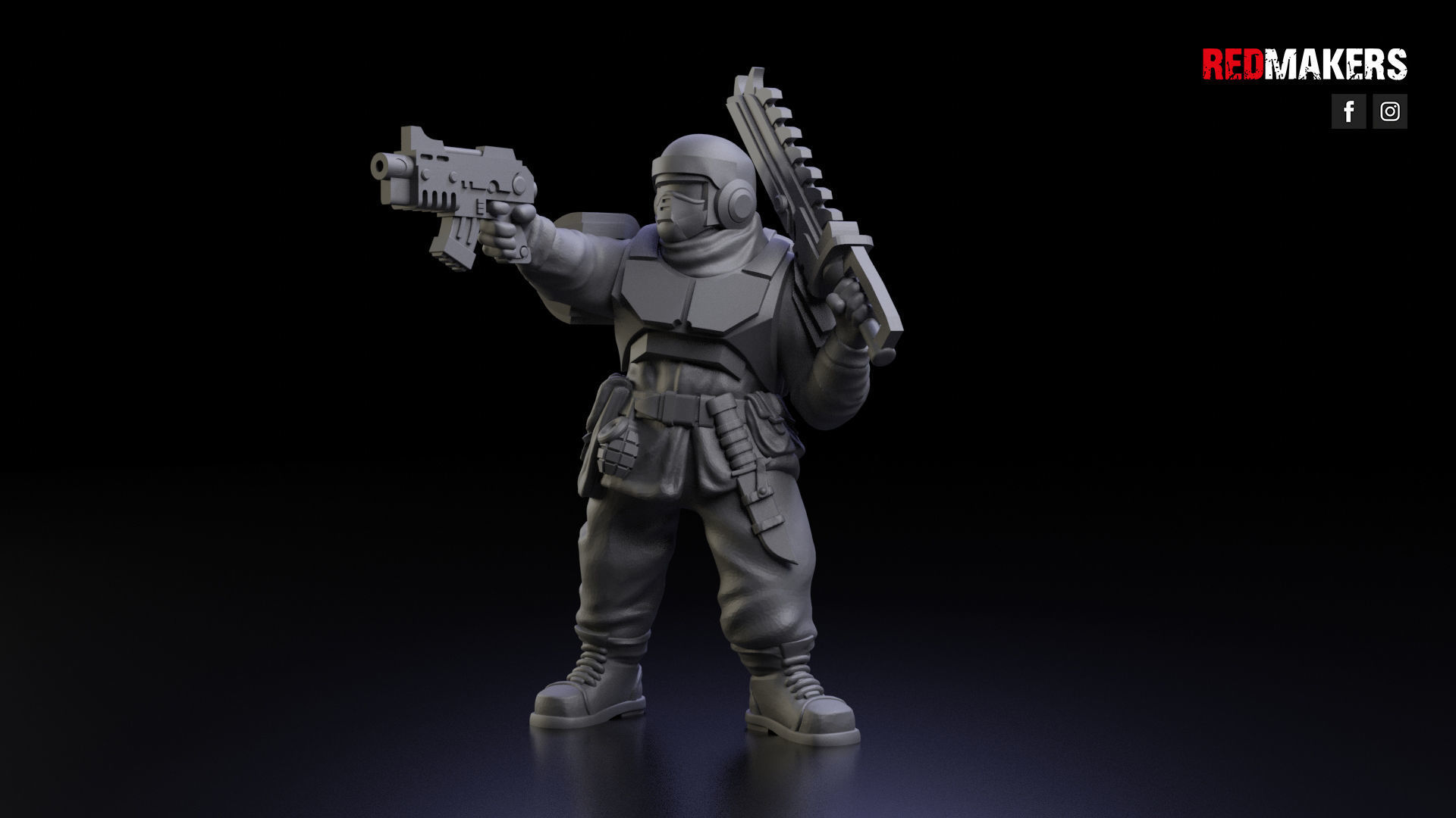 Alpha troops  - Squad of the Imperial Force 3D print model_6