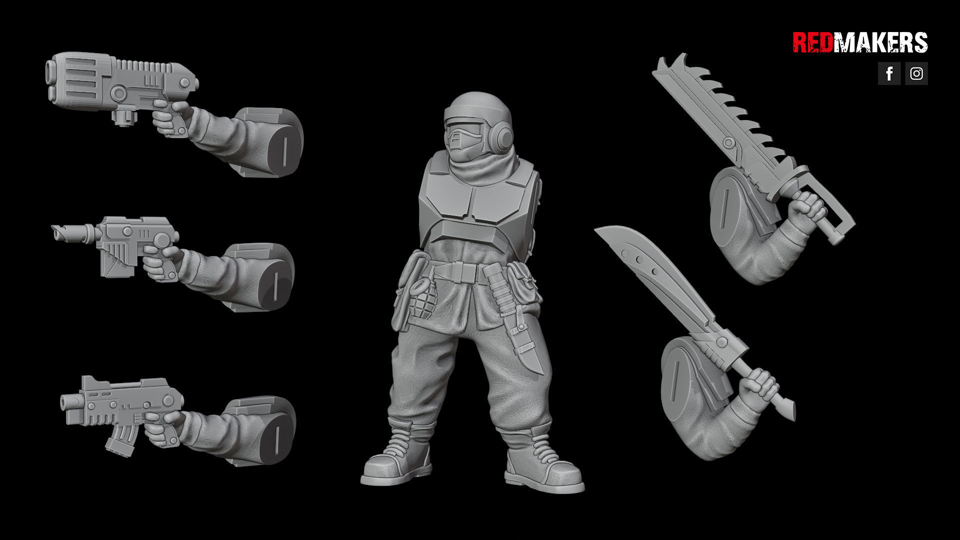 Alpha troops  - Squad of the Imperial Force 3D print model_33