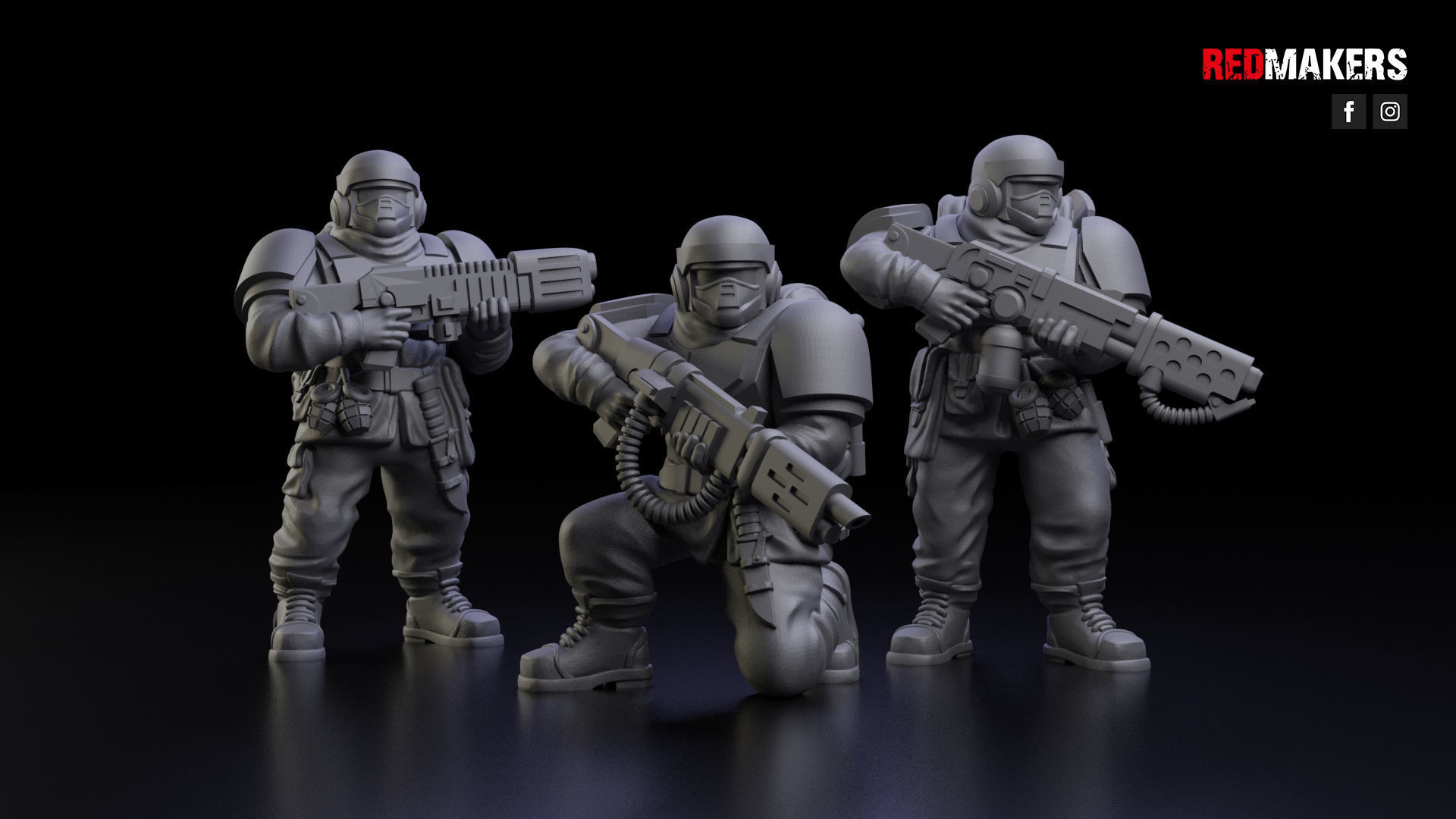 Alpha troops  - Squad of the Imperial Force 3D print model_30
