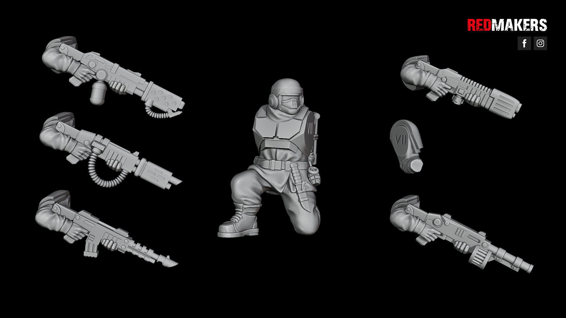 Alpha troops  - Squad of the Imperial Force 3D print model_51