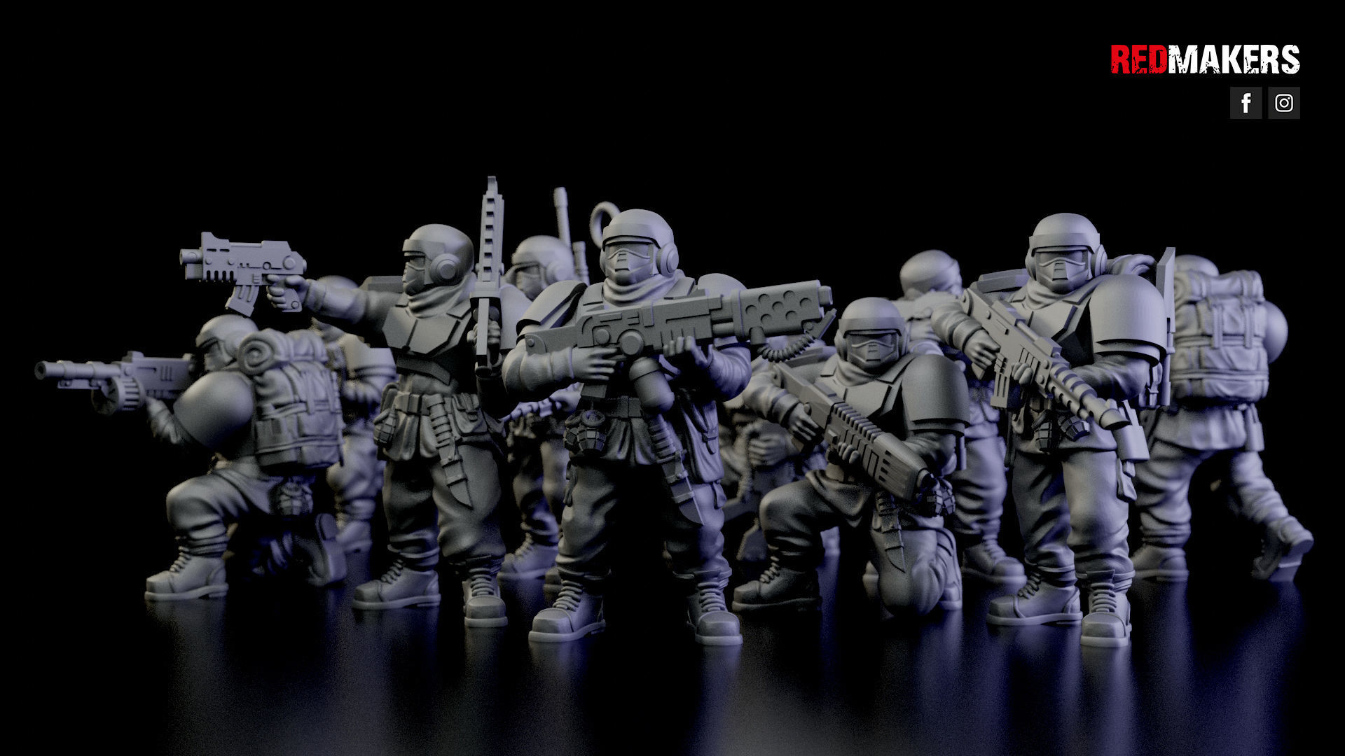 Alpha troops  - Squad of the Imperial Force 3D print model_2