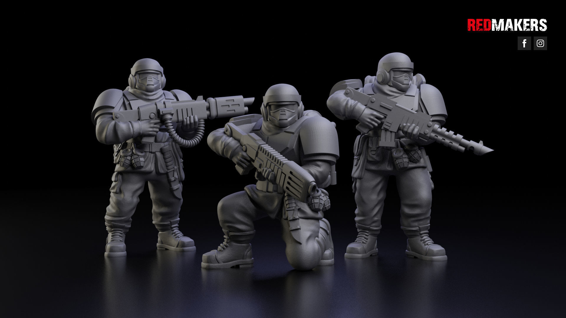 Alpha troops  - Squad of the Imperial Force 3D print model_29
