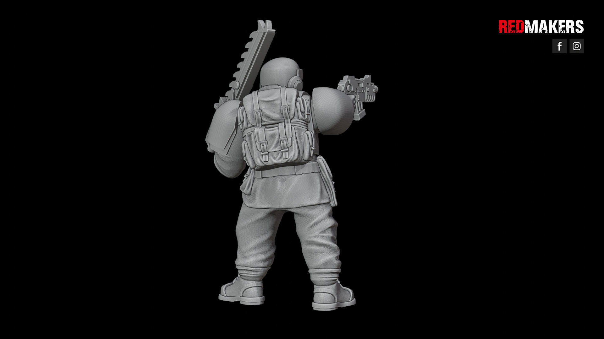 Alpha troops  - Squad of the Imperial Force 3D print model_32