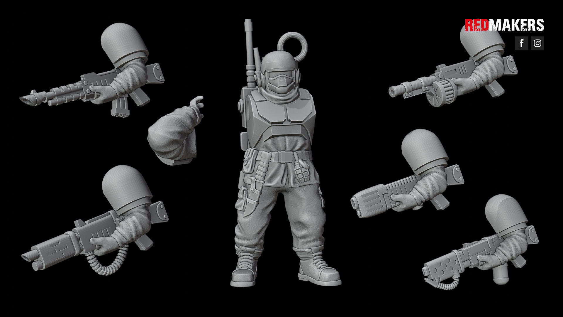 Alpha troops  - Squad of the Imperial Force 3D print model_36