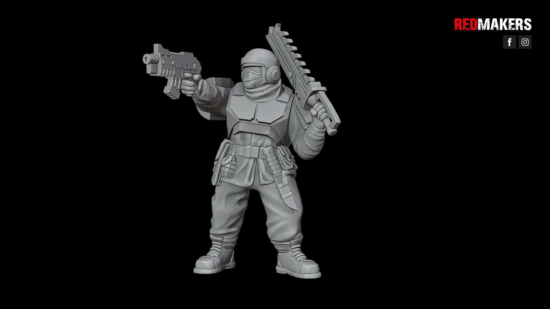 Alpha troops  - Squad of the Imperial Force 3D print model_31