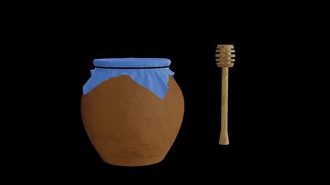 Simple Honey Jar Free 3D model