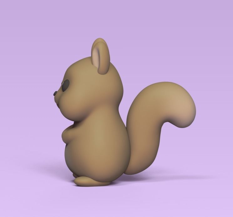 Cute Squirrel 3D print model_1