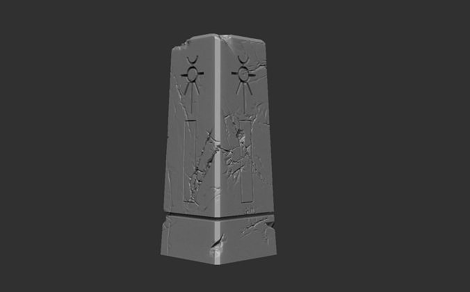 Necron Obelisk Terrain Piece 3D print model