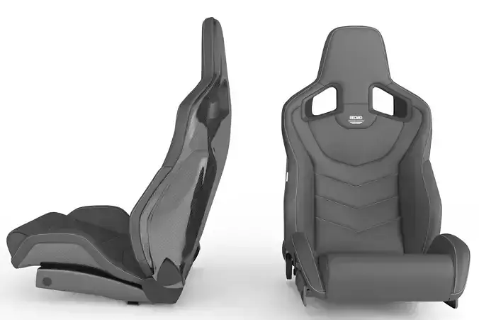 RECARO SPORTSTER GT 3d model Highpoly and Realtime version Low-poly 3D model