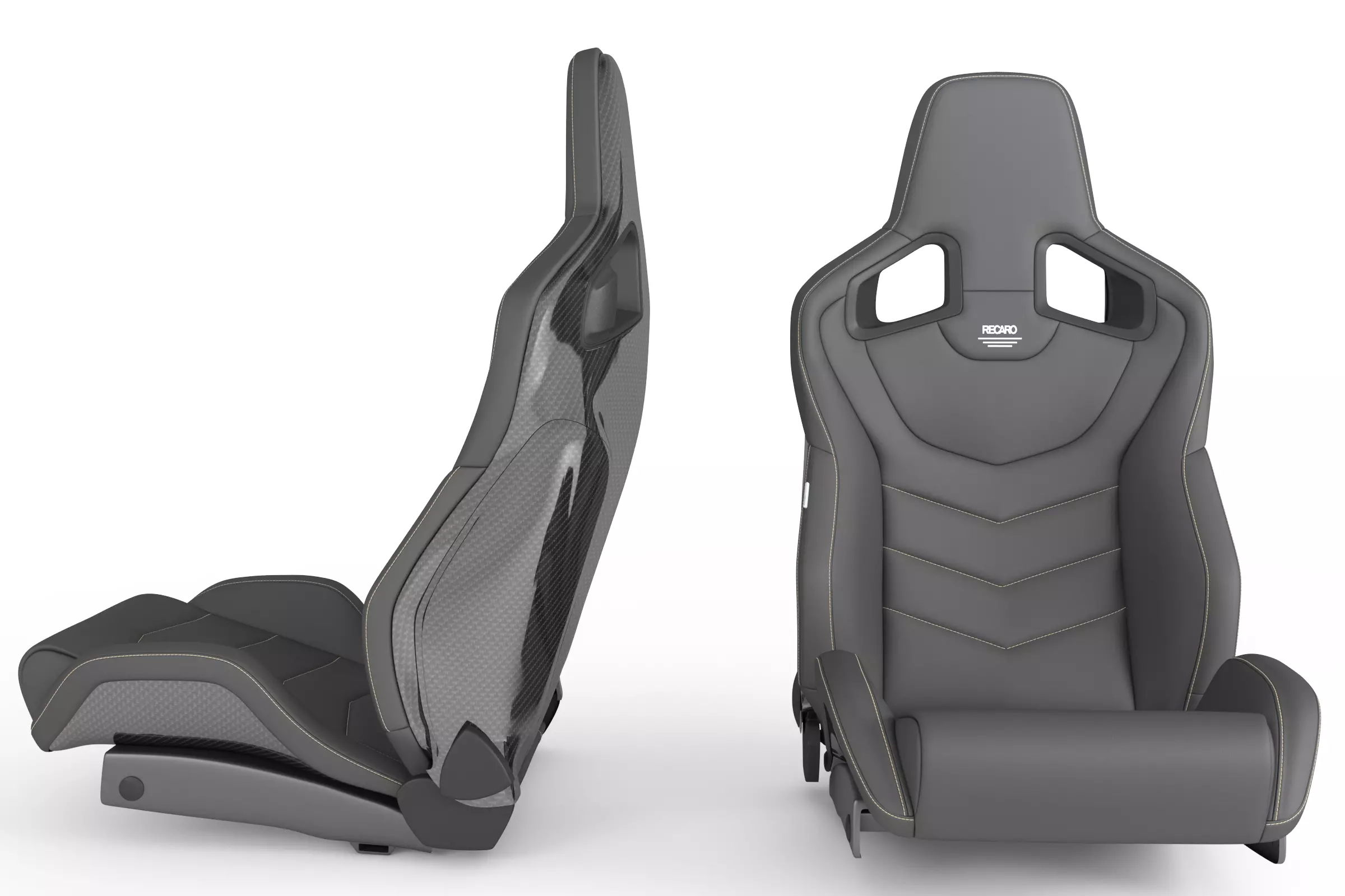 RECARO SPORTSTER GT 3d model Highpoly and Realtime version Low-poly 3D model_0