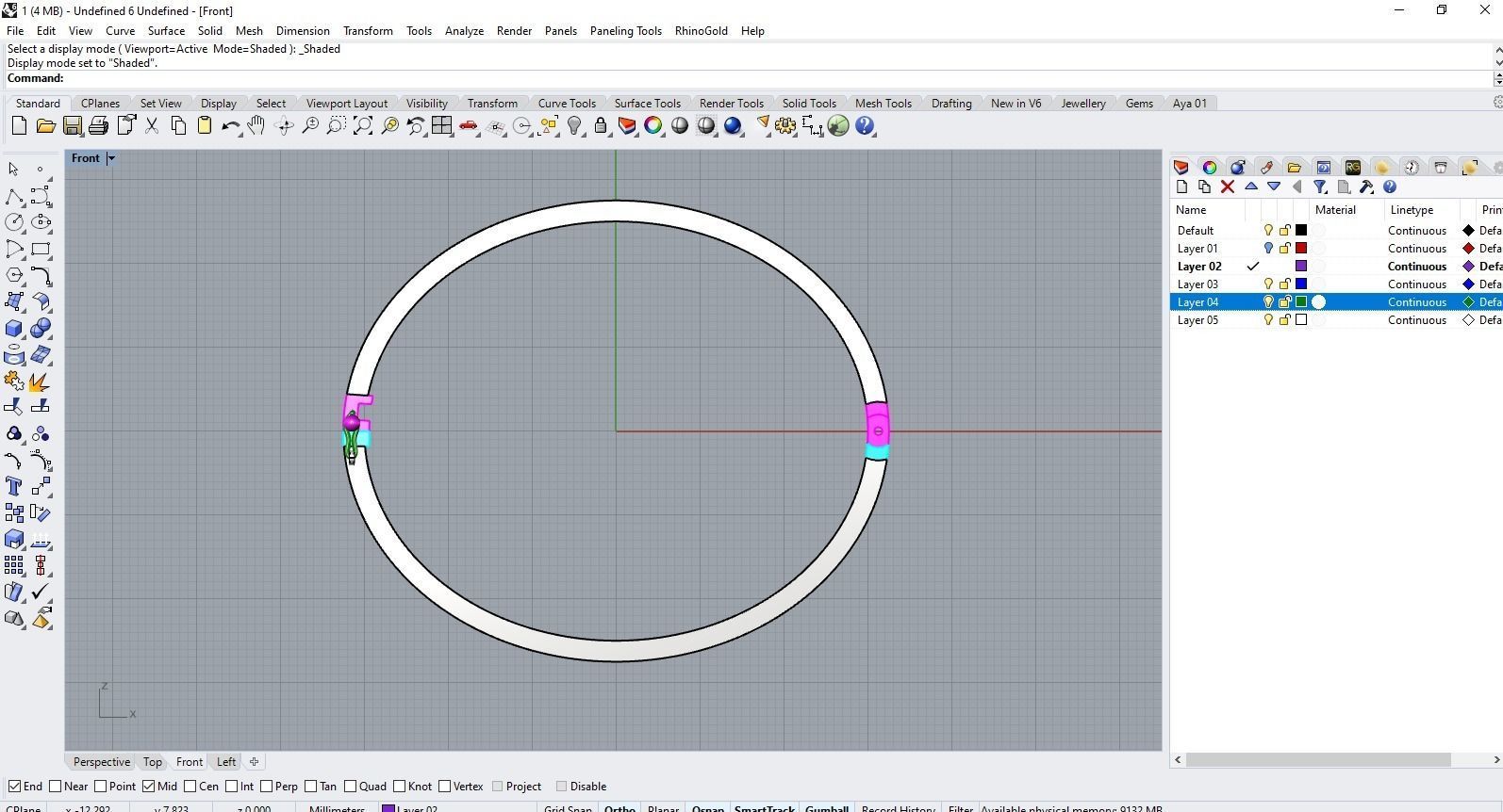 Hinge and lock bracelet 3D print model_10