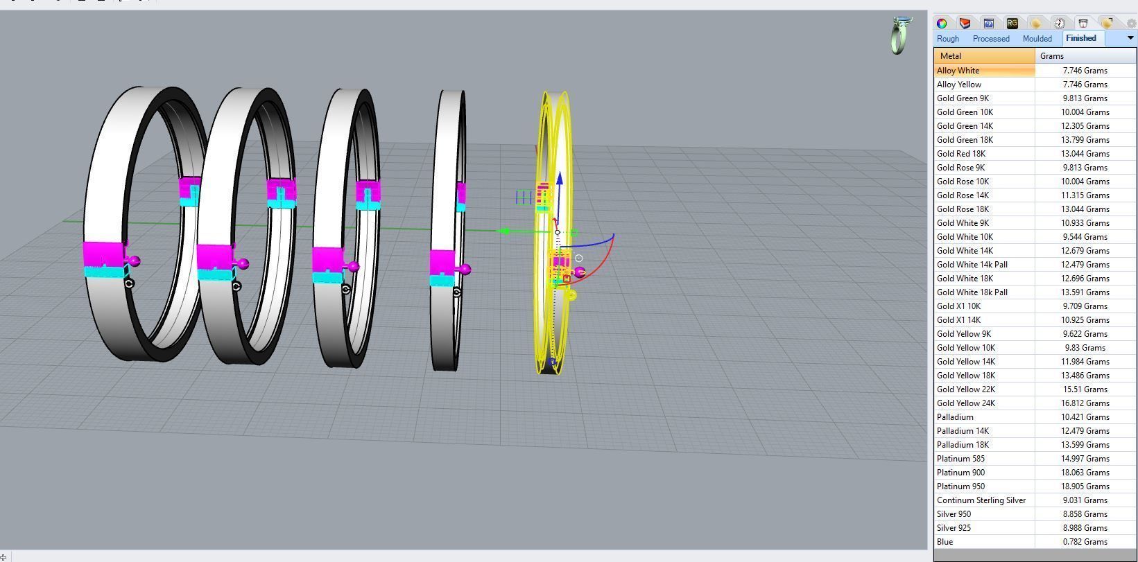 Hinge and lock bracelet 3D print model_16