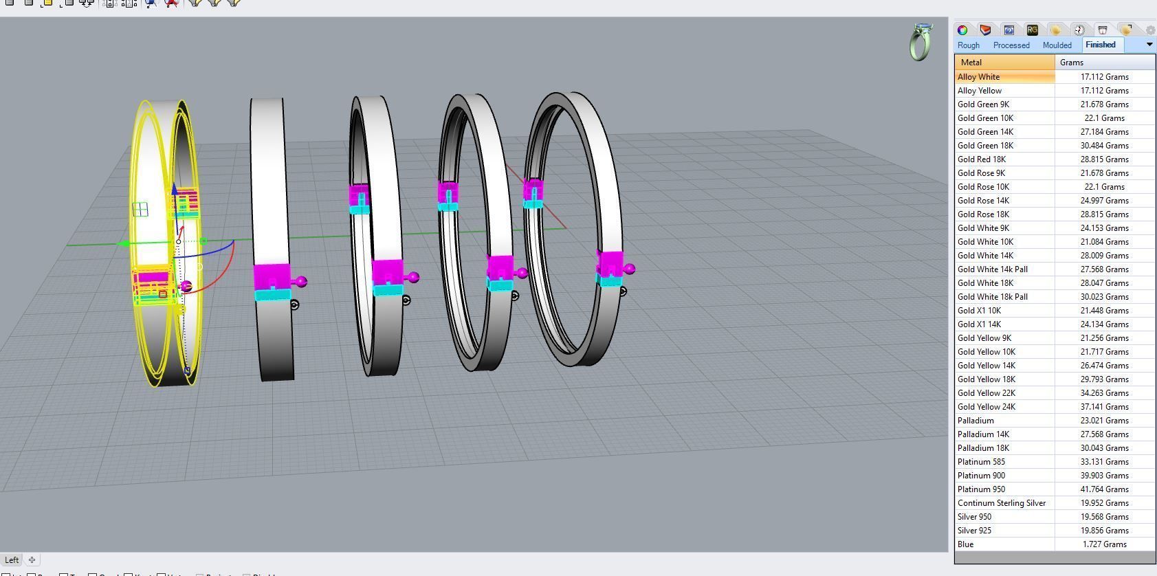 Hinge and lock bracelet 3D print model_17