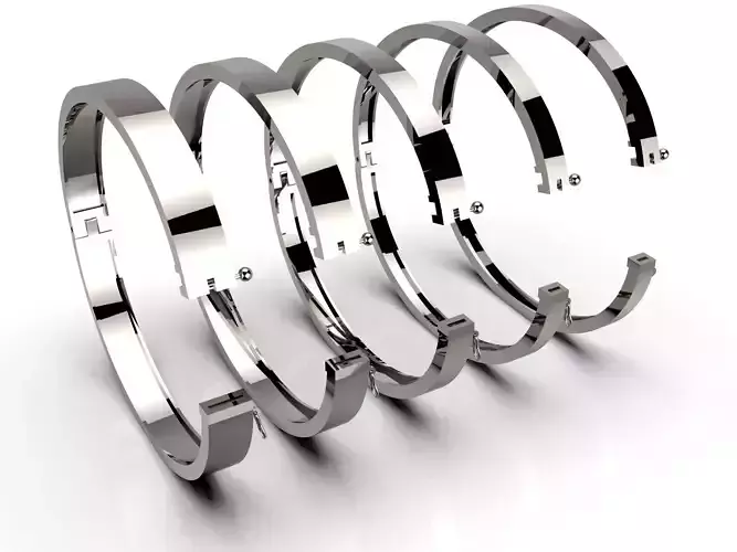 Hinge and lock bracelet