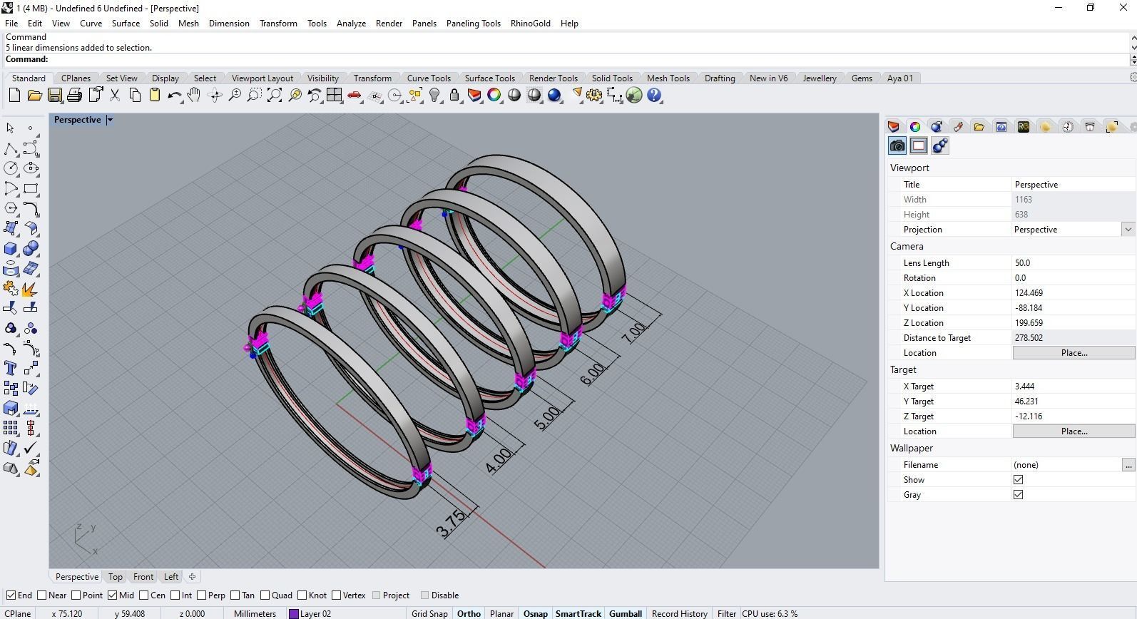 Hinge and lock bracelet 3D print model_6