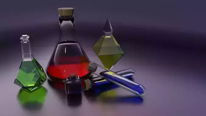 Different colors potions