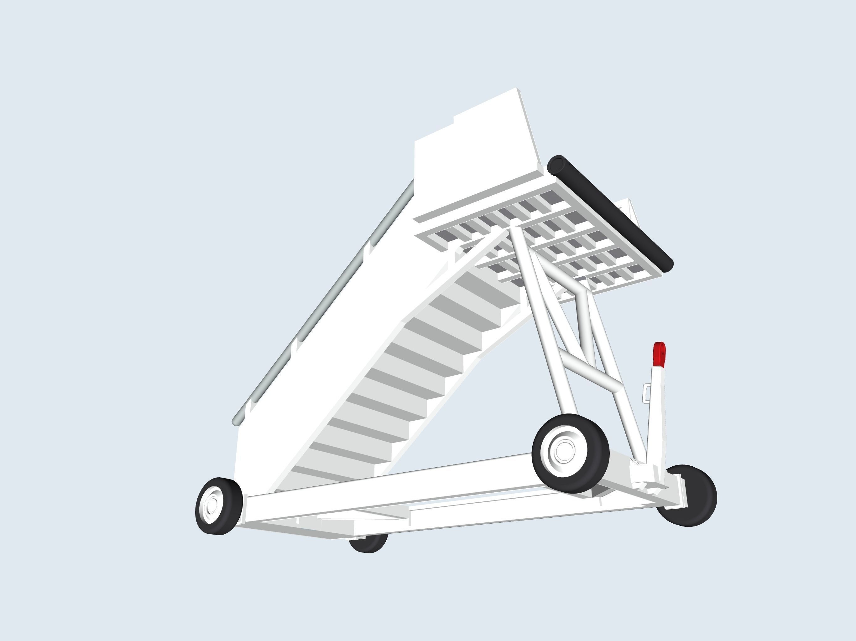 Boeing 737 boarding step 3D print model_4