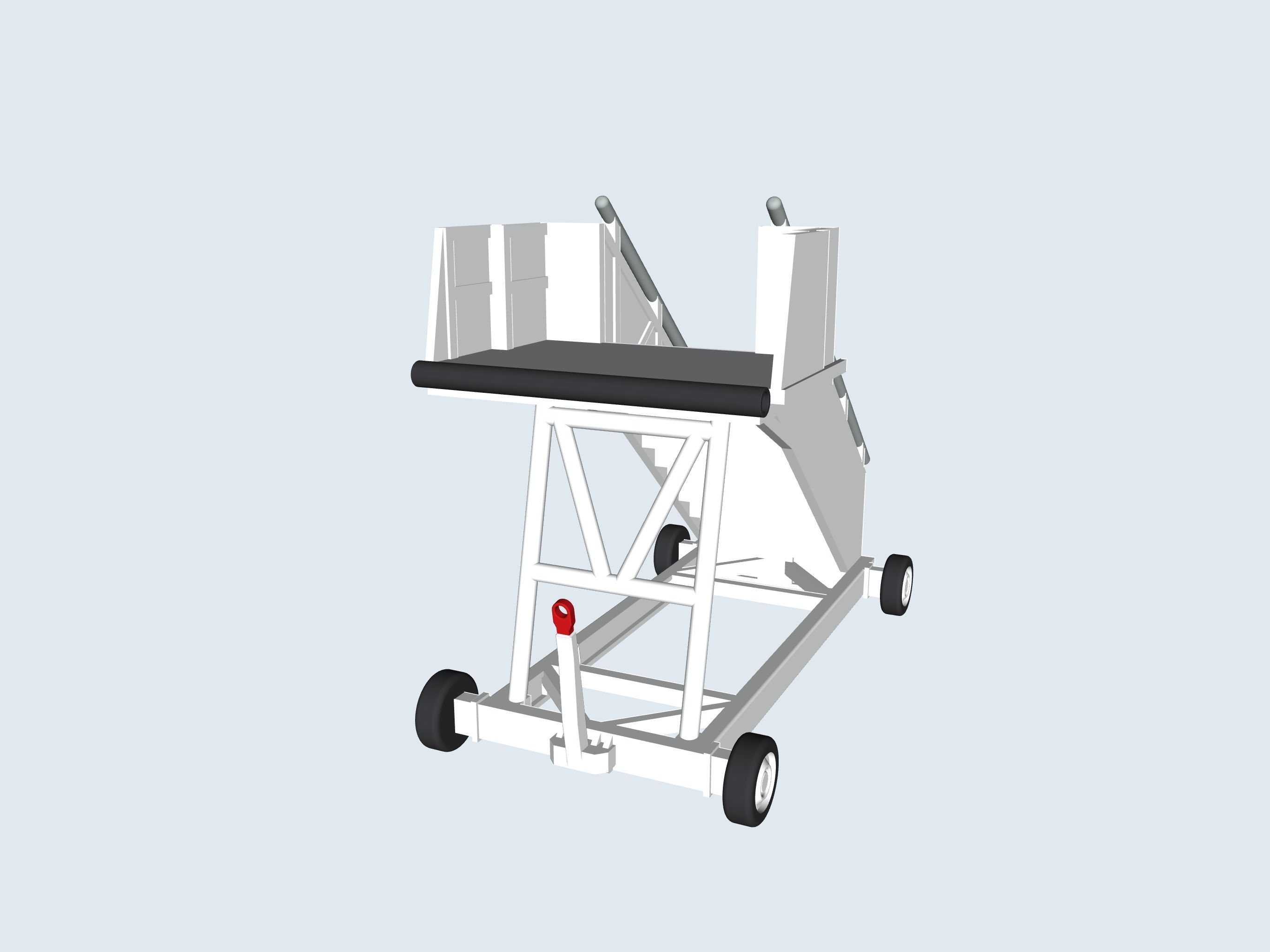 Boeing 737 boarding step 3D print model_6