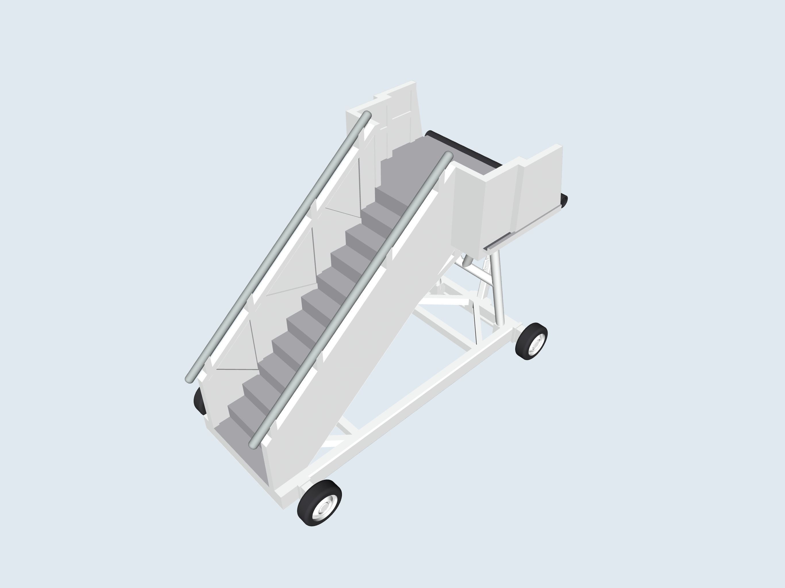 Boeing 737 boarding step 3D print model_5