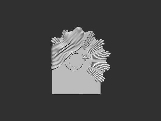 Moon and star tombstone 3D print model