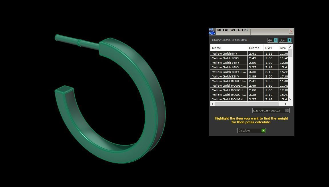 Earring Hoop Box Opened Back 15mm inside Width 3D print model_11