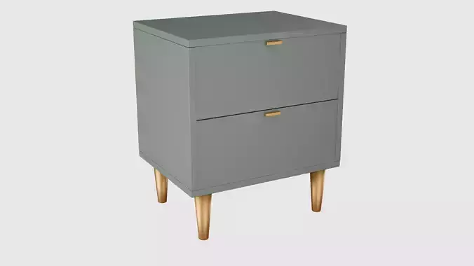 Bedside Table 02 Low-poly 3D model
