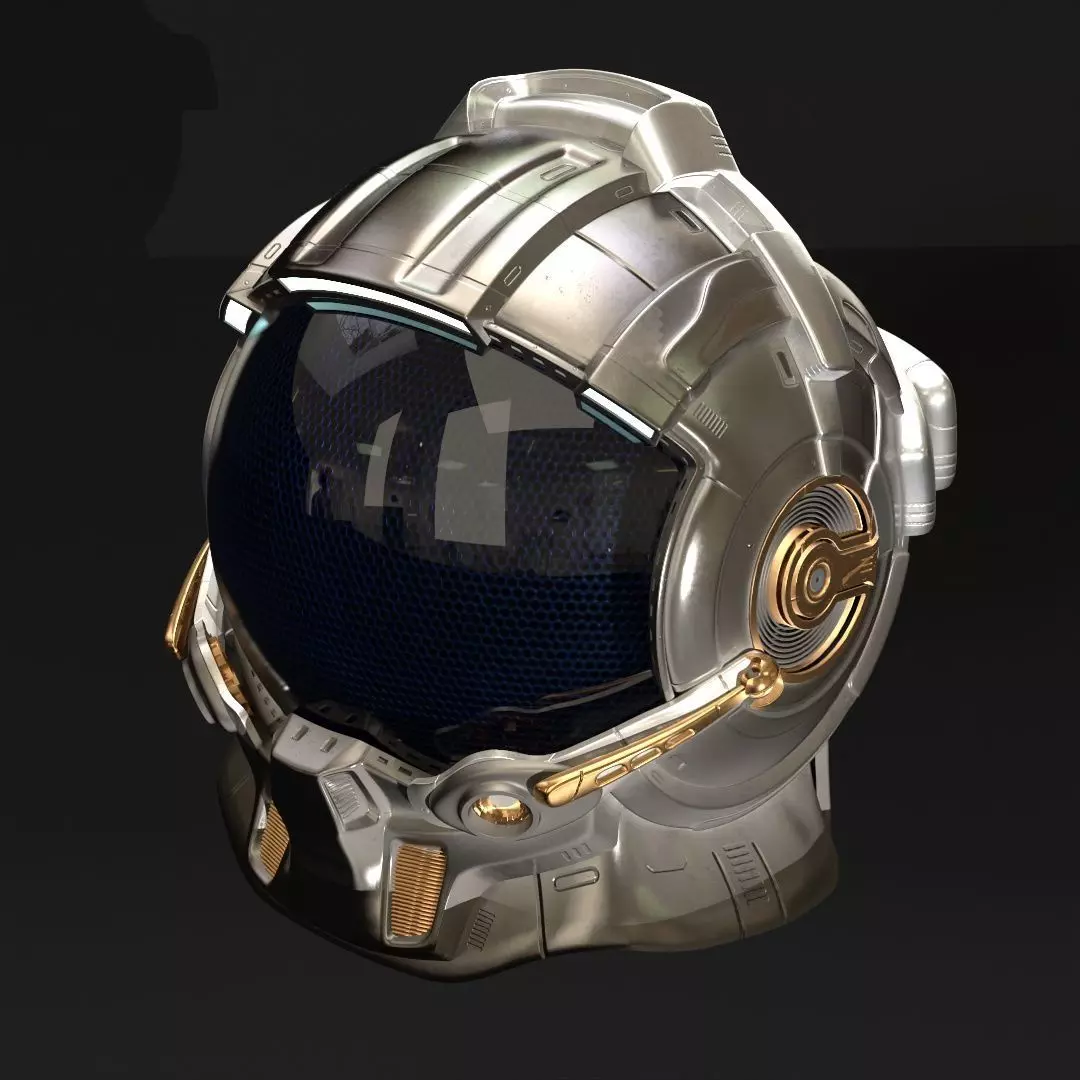 Space helmet 3D model_0