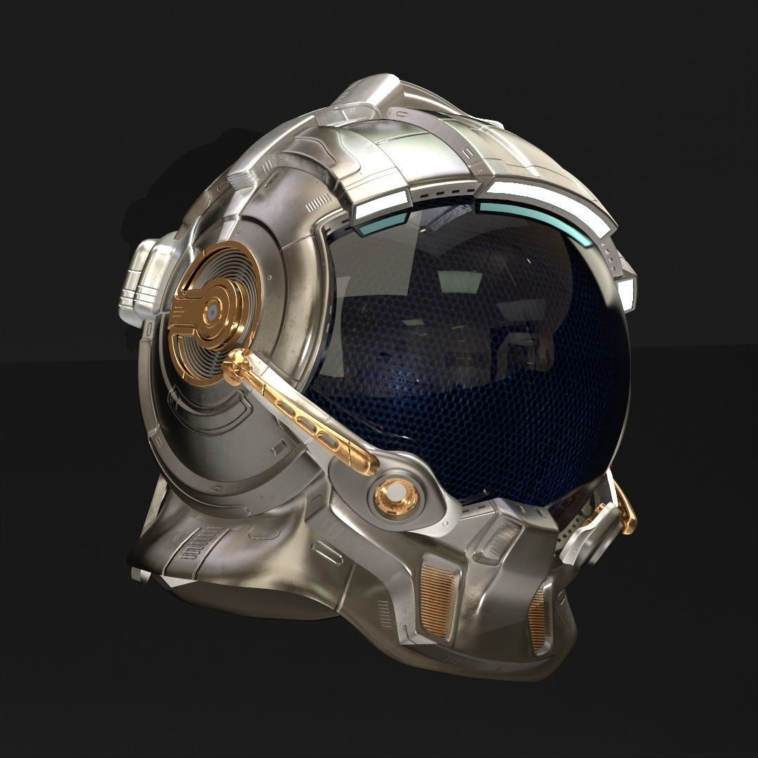Space helmet 3D model_1