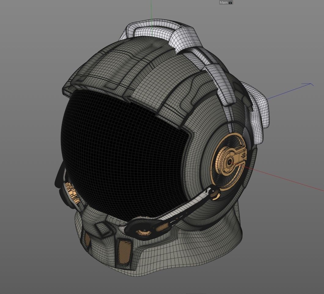 Space helmet 3D model_4