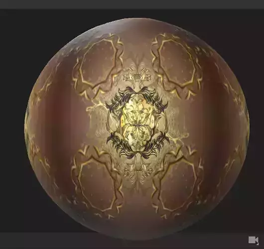 Vintage golden doodles Surface PBR Texture